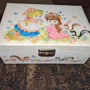 MCM Ballerina Music Floral Jewelry Box Japan Love Story Theme Girls Anim…